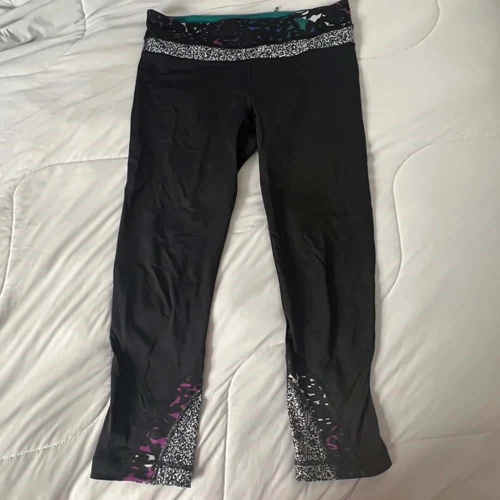 Lululemon black colorful leggings - Picture 1 of 8